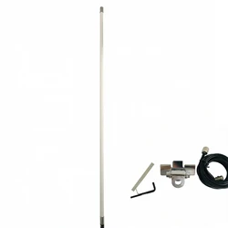 Omni-Directional Dual-Band 144/430MHz VHF/UHF Fiberglass Antenna for Ham Radios,Cars & Receivers - PL259 UV(full kit)