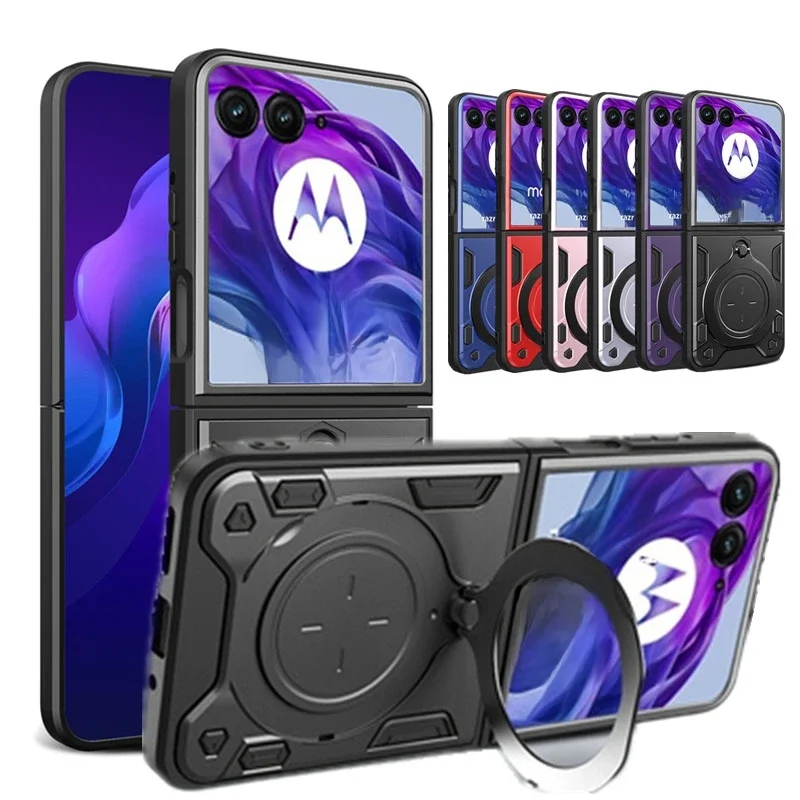 Wytrzymała osłona ochronna do Motorola Moto Razr 70 60 50 40 Ultra Razr+ 2026 2025 2024 2023 Etui z podstawką Funda Coque — zdjęcie produktu 7