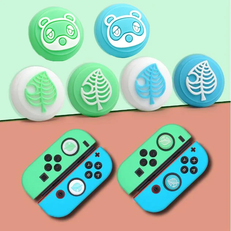 Capuchon de poignée de bâton de pouce souple en Silicone, mignon, housse de Joystick pour Nintendo Switch Oled NS Lite, étui de manette de contrôleur Joy-Con