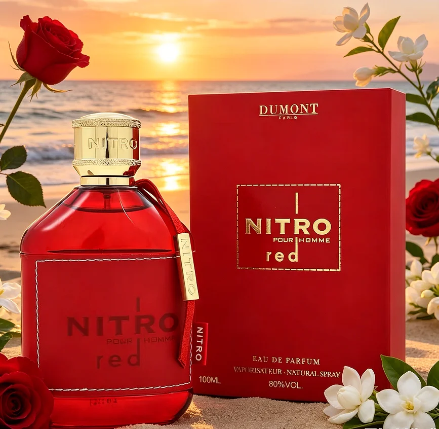 

Dumont Paris Nitro Red Pour Homme Warm Opening+Deep middle note+Warm Tail Tone, Modern Men's perfume with Spicy Oriental Wood Tone 3.4oz100ml