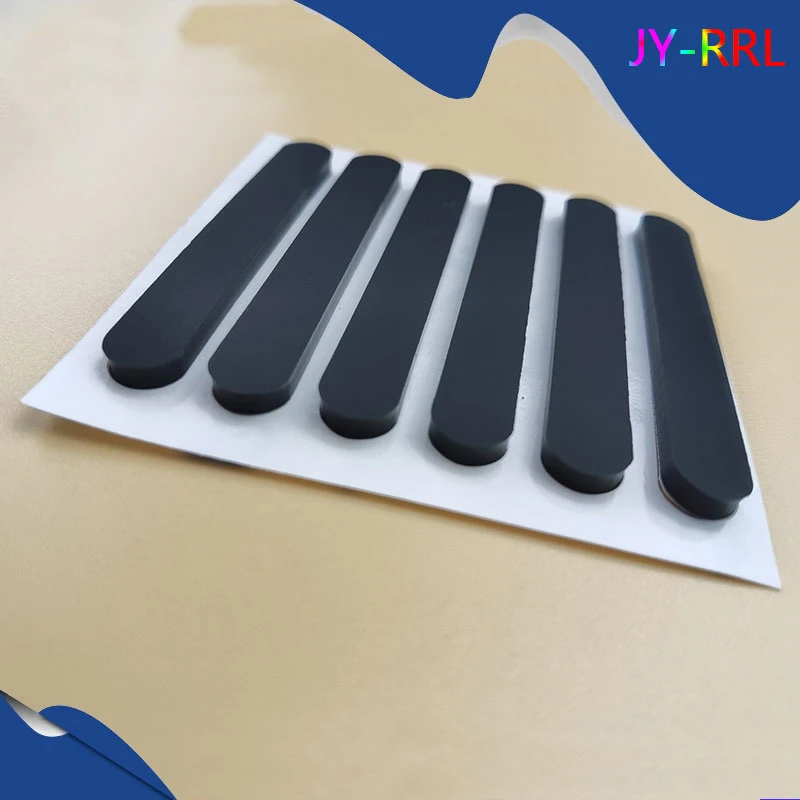 Black Self-adhesive Silicone Rubber Foot Pad Oval Anti-Skid Pad Damping Buffer Pad Shock-Sbsorbing Pad 12*4*1.6MM