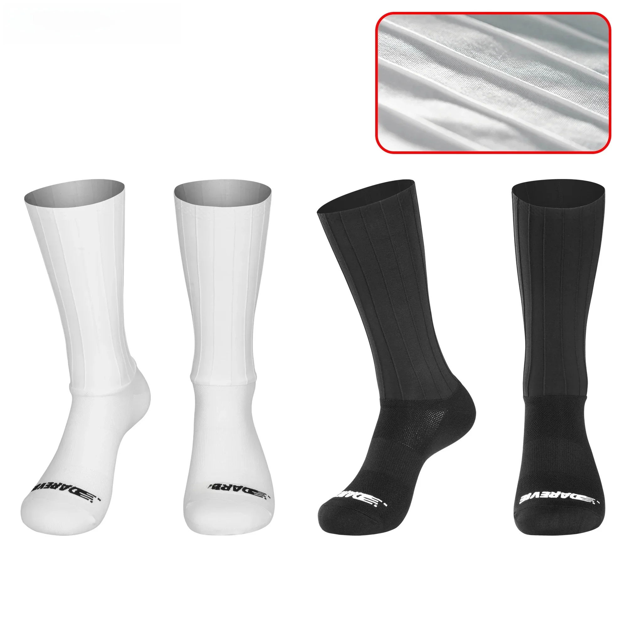 AliExpress NONE DAREVIE AERO Men's Cycling Socks Pro Aerodynamics Elastic Non-Slip Men's Cycling Socks Outdoor