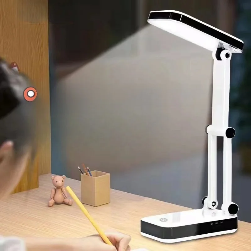 LED Table Lamp Foldable Eye Protection Desk Lamp USB Rechargeable Student Reading Light Creative Portable Night Bedroom Lamps