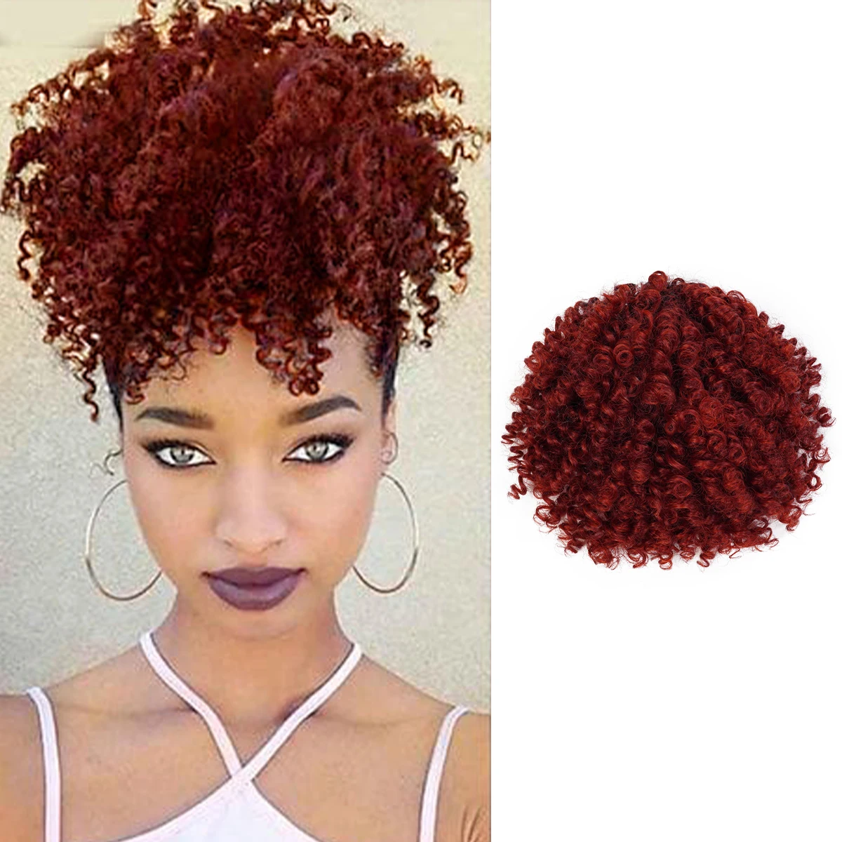 

Instant Glitz Synthetic Drawstring Ponytail Spring Curl 5"