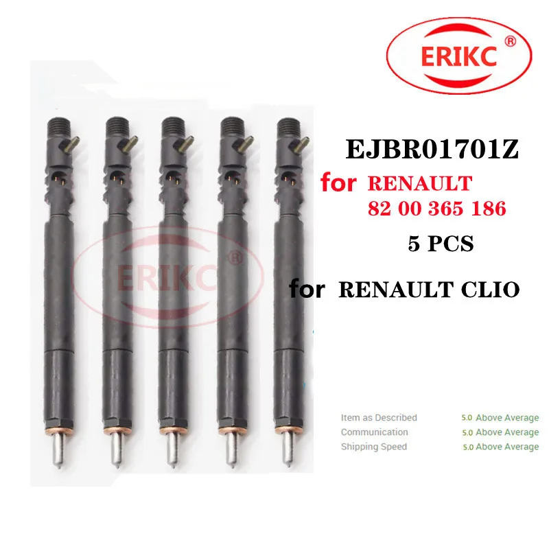 5PCS EJBR01701Z EJBR 017 01Z Diesel Fuel Injector 1701Z Automatic Sprayer Nozzle FOR RENAULT 82 00 365 186 Euro 3