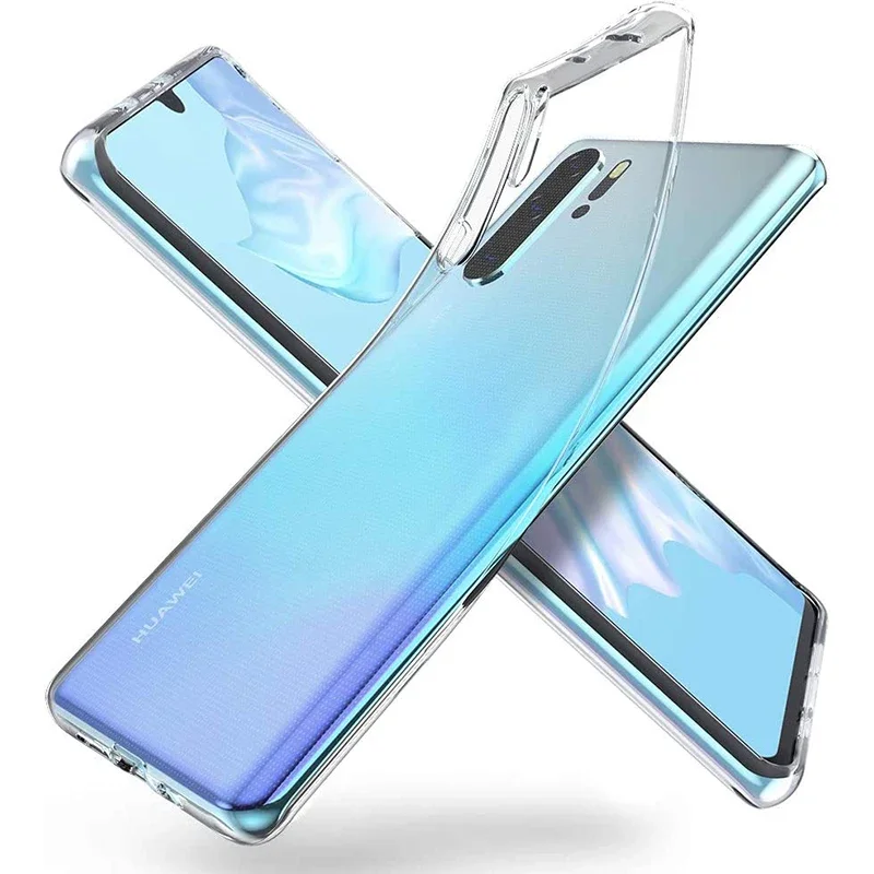 Capa de silicone ultrafina transparente para huawei p50 p40 p30 p20 p10 lite pro plus capa traseira macia transparente para p30 p40 lite e