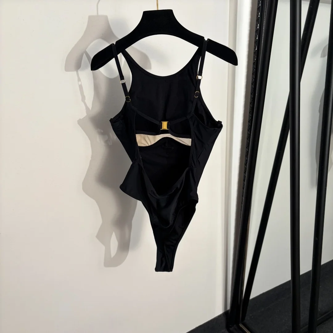 2026 Summer Women's Metal Buckle Open Back Bodysuit Adjustable Strap High Cut Sexy Streetwear Top ZX18596