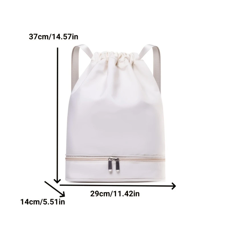 Personalized Capybara‑Print Drawstring Backpack, Custom Name, Lightweight Solid‑Color Bag for Teens School Sports Outings