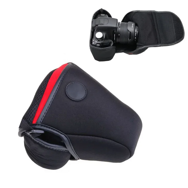 Neoprenowe etui torba na aparat do Canon EOS 100D 200D 350D 400D 500D 550D 600D 650D 700D 760D 1000D 1200D 1300D etui 18-55mm — zdjęcie 2