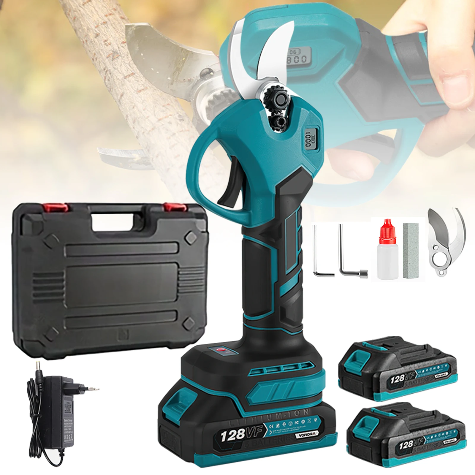 30MM Bürstenlose Elektrische Schere 2-Gang Kabellose Obstbaum-Astschere Elektrowerkzeug für Makita 18V Akku