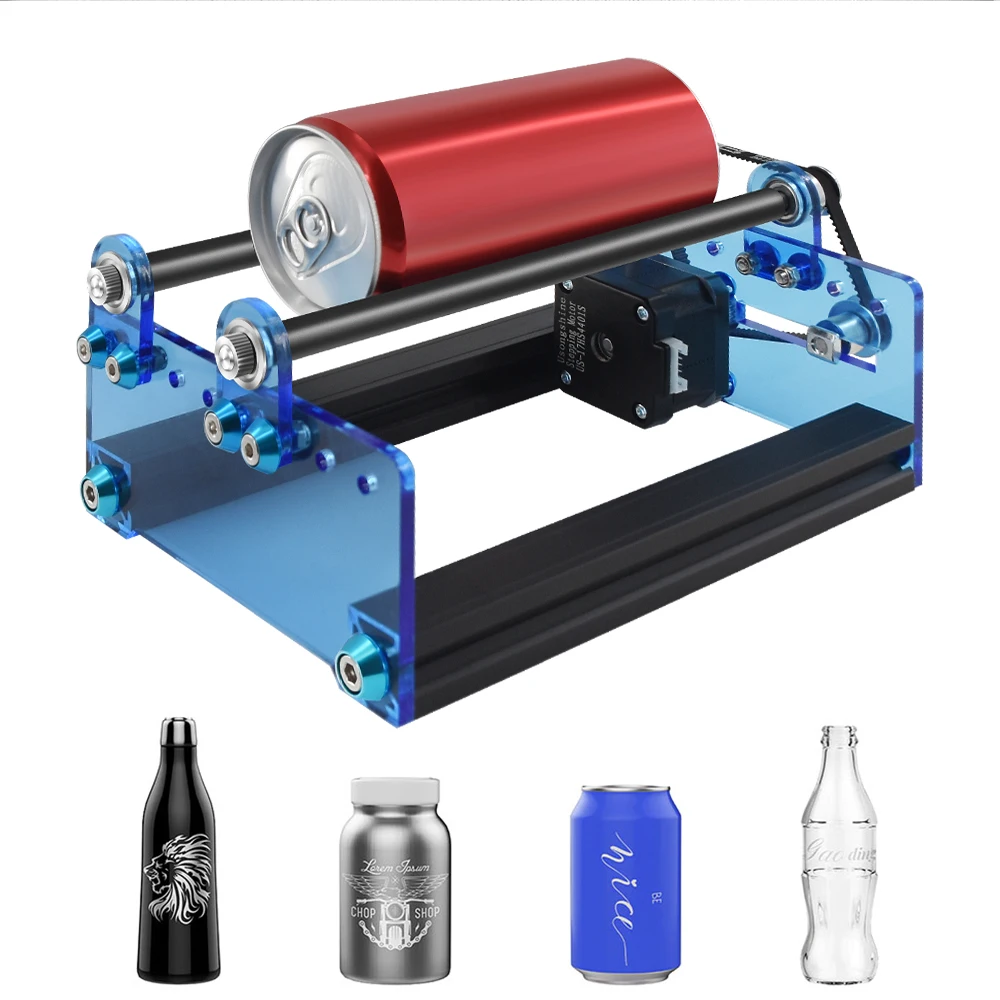 CNC Laser Engraving Machine 3D Printer Y-axis Rotary Roller Engraving Module for TTS TT-5.5S Engraving Cylindrical Objects Cans