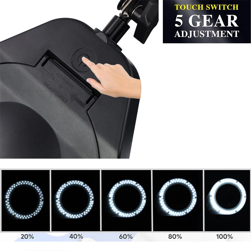 New arrival 10X Illuminated Magnifier 80 LED Magnifying Glass for Soldering Iron Repair/Table Lamp/Skincare Beauty Tool