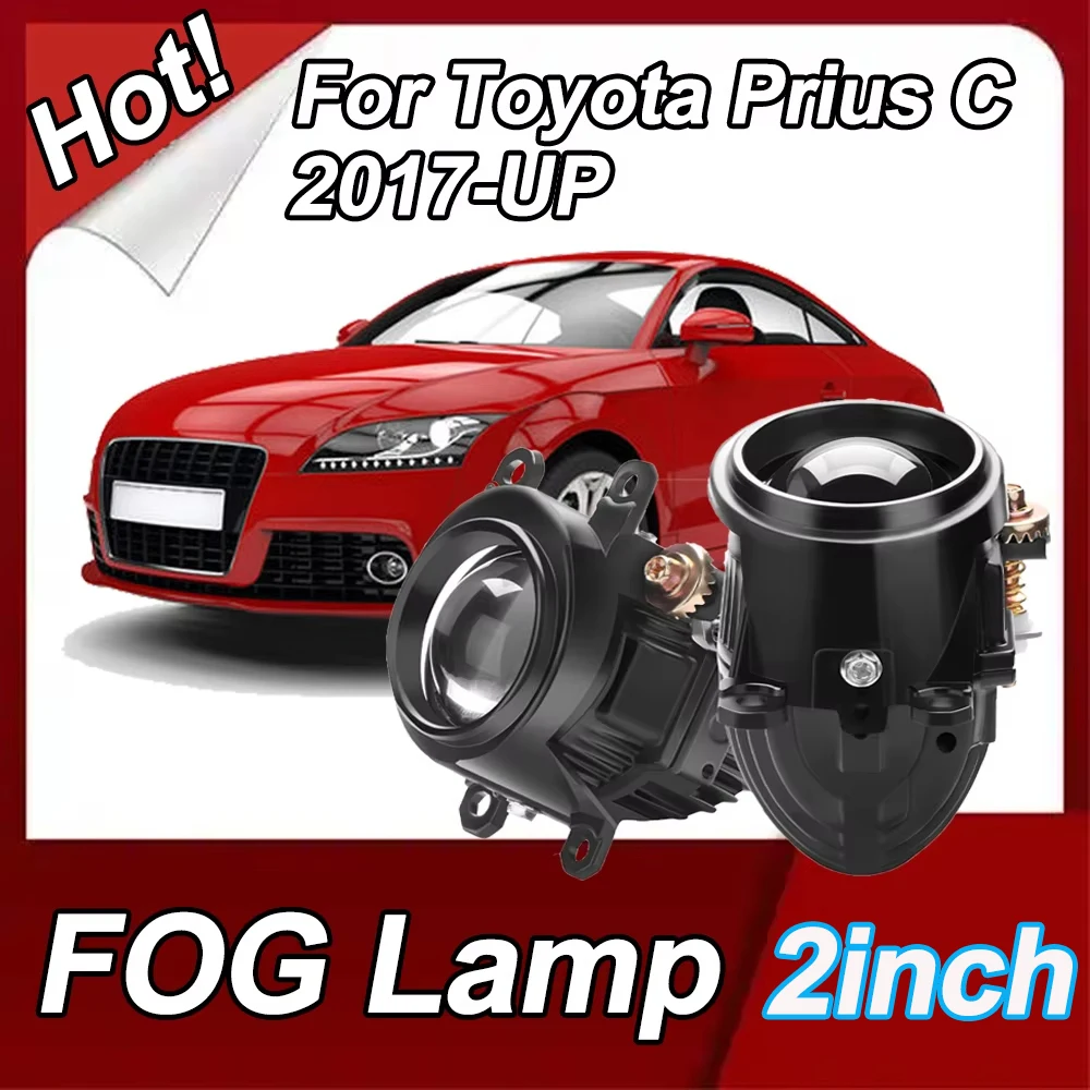 

2 Inch BI-LED Fog Light Projector Lens Mini Fog Lamps Lenes For Toyota Prius C 2017 2018 2019 2020-UP