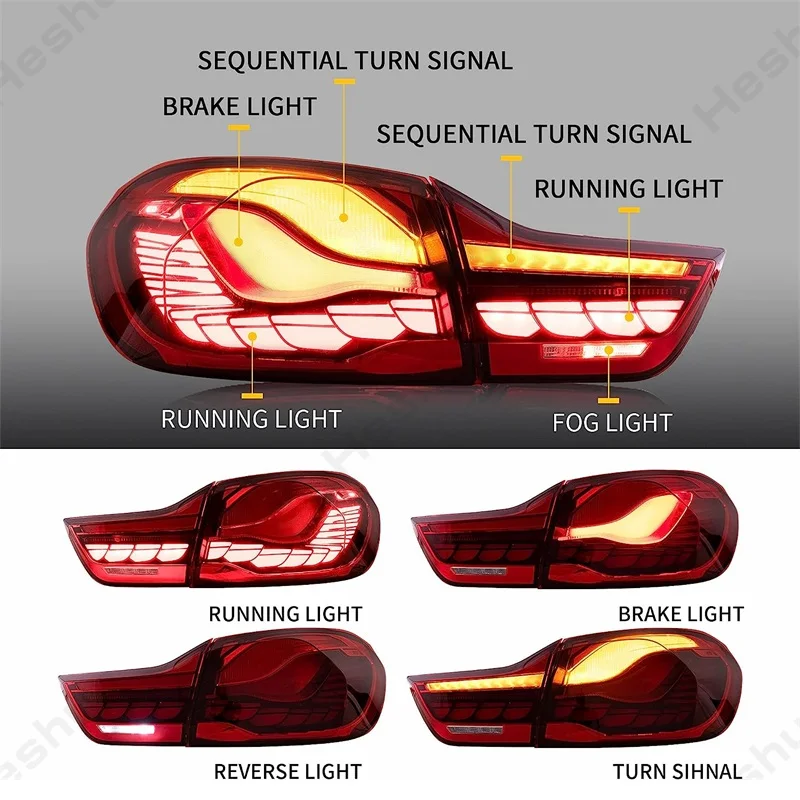 Tail Lamp For BMW M4 420i 428i 430i 435i 440i 4 Series F32 F82 F33 F36 F83 2014-2020 GTS OLED Style Full LED Taillight Taillamp