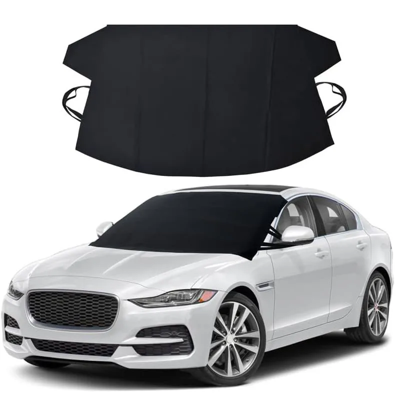 

Ice and Snow Enhanced 600D Oxford Fabric Windshield Frost Cover for Any Weather Water Heat Sag-Proof Car Windshield Cover