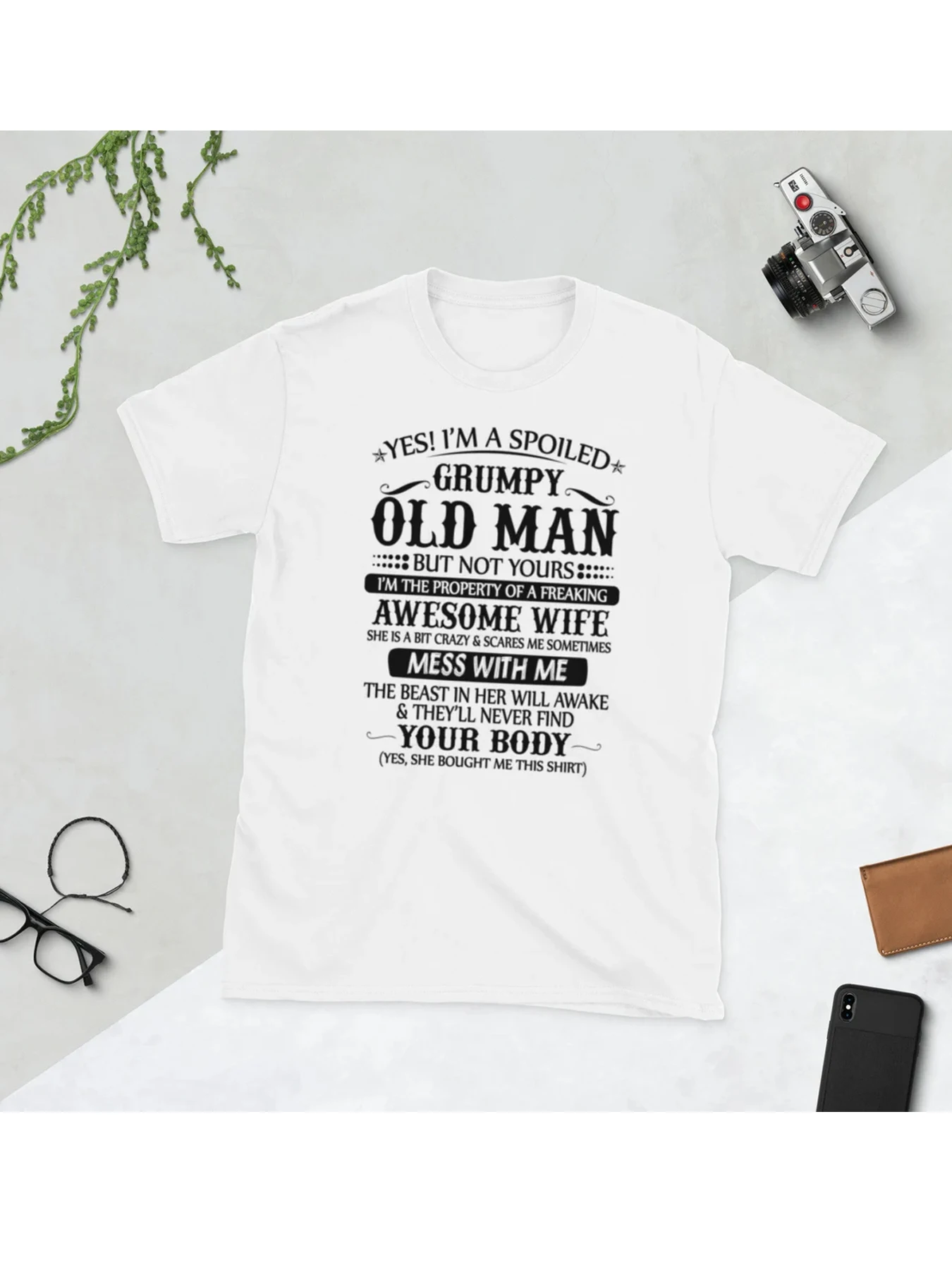 เสื้อยืดผู้ชายฤดูใบไม้ผลิ/ฤดูร้อน 2026 ทรงปกติ ผ้าฝ้าย 100% เสื้อยืดลำลองเรียบง่ายตลกๆ เสื้อไซส์ใหญ่