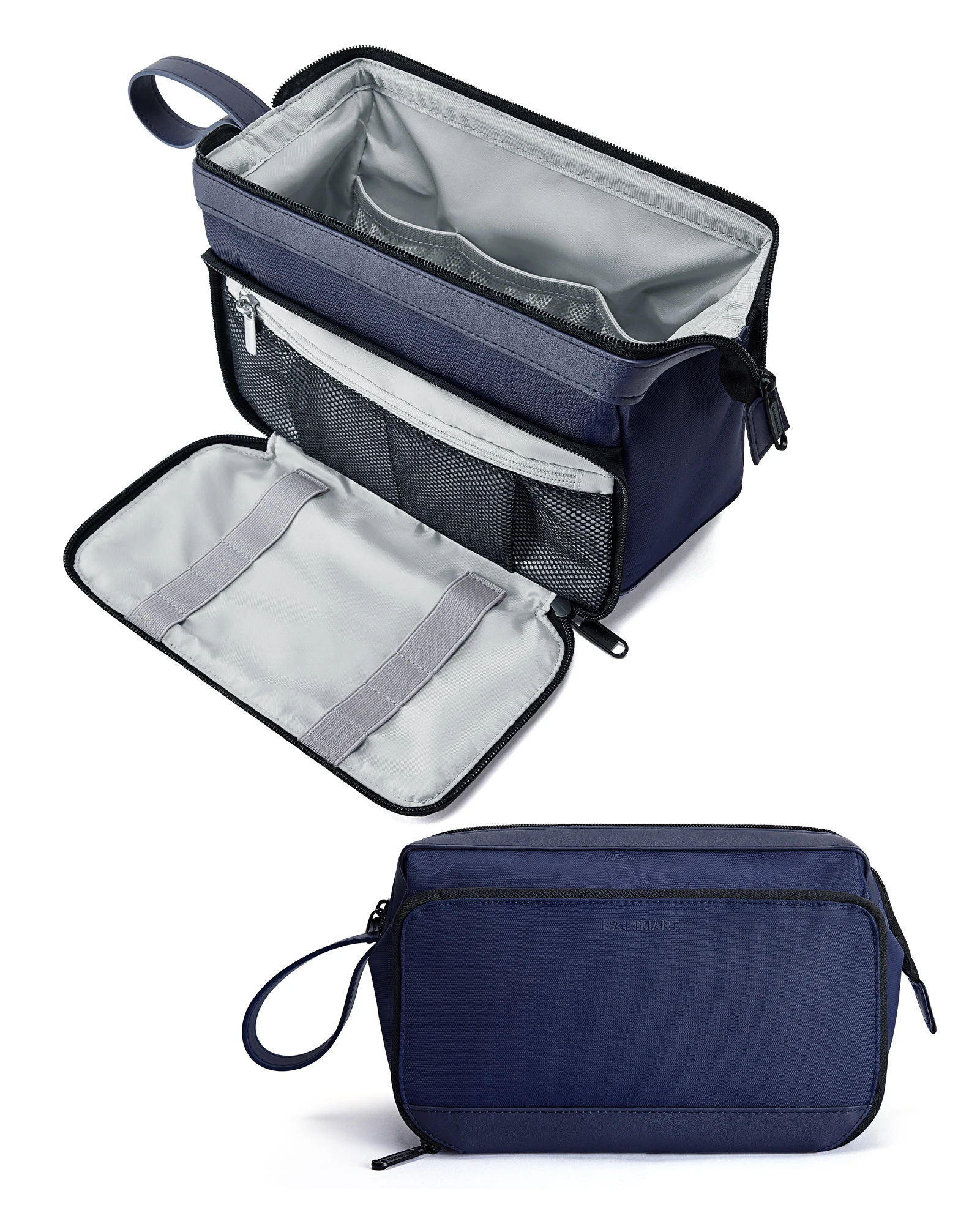 BAGSMART Kulturbeutel für Herren, Kosmetiktasche, Dopp-Set mit großem Fassungsvermögen, wasserdichter Duschbeutel für Reiseutensilien, Make-up-Tasche