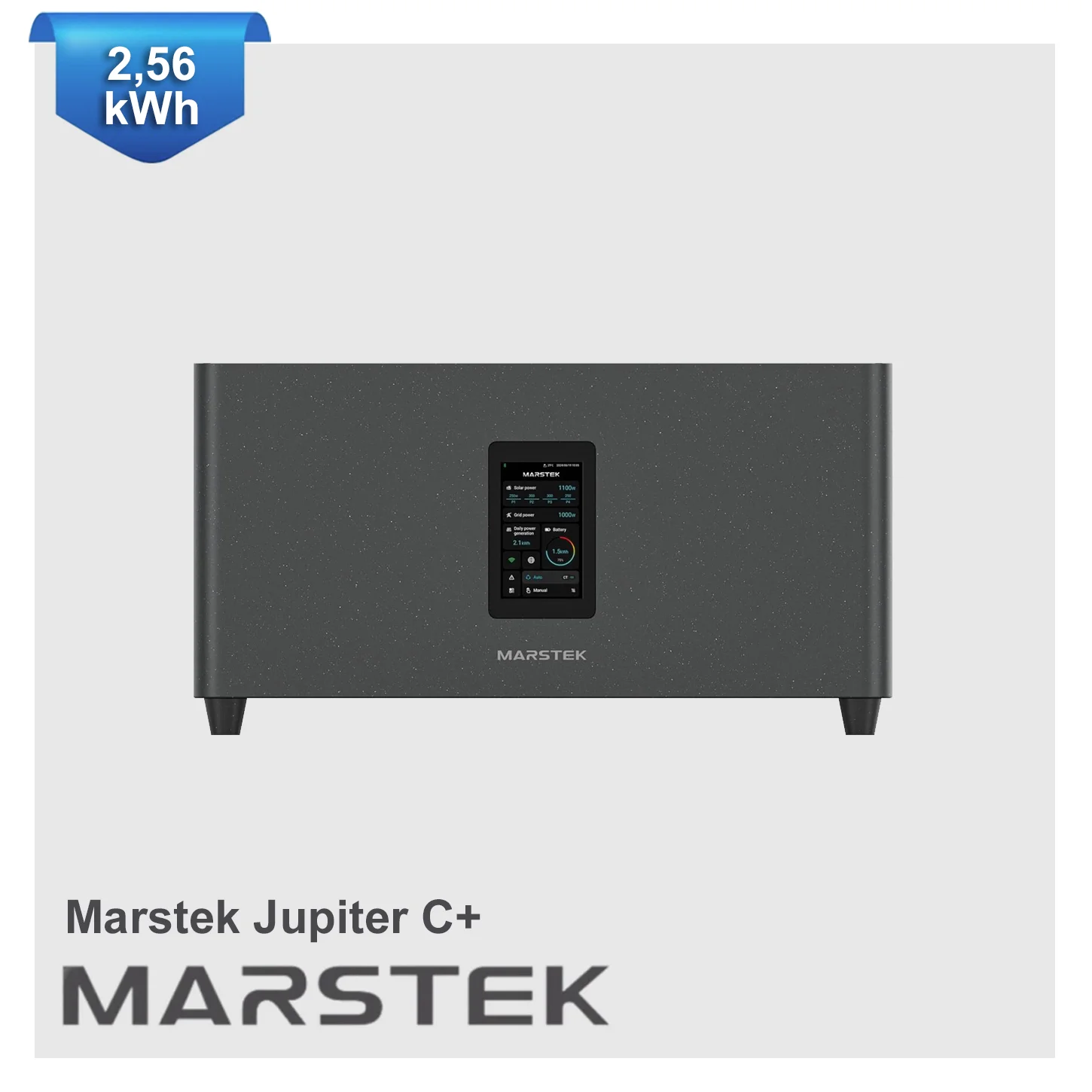 Marstek Solarspeicher Jupiter C+ 2560Wh für Balkonkraftwerk Plug & Play Speicher für PV Anlage, 2,56kWh Stromspeicher Solarbank für Haus Balkon Terrasse