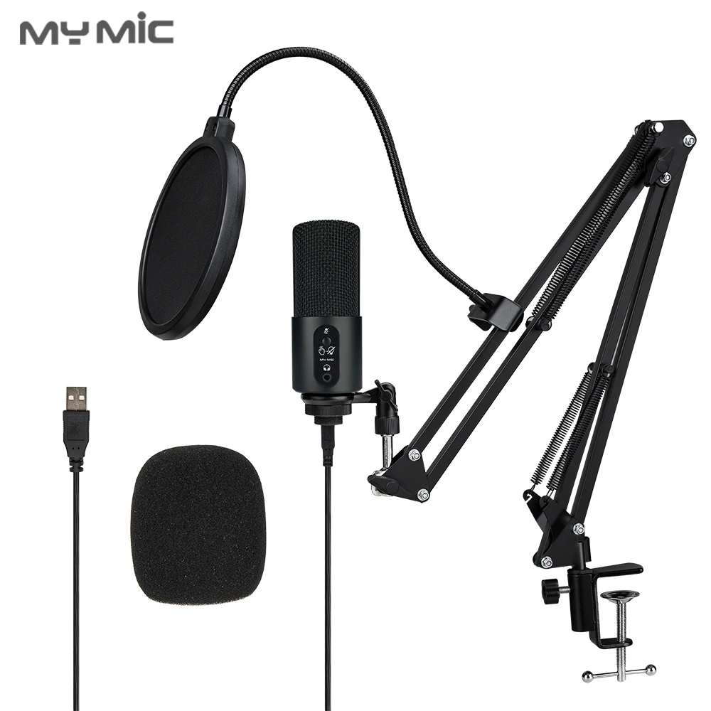 MY MIC W110 192khz USB Condenser studio Computer Gaming Microphone Mics For Laptop Recording Podcasting Broadcasting with stand