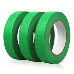 3pcs Green Painters Tape, Green Masking Tape Bulk For Painting, Labeling, DIY Crafting, Decoration And School Projects