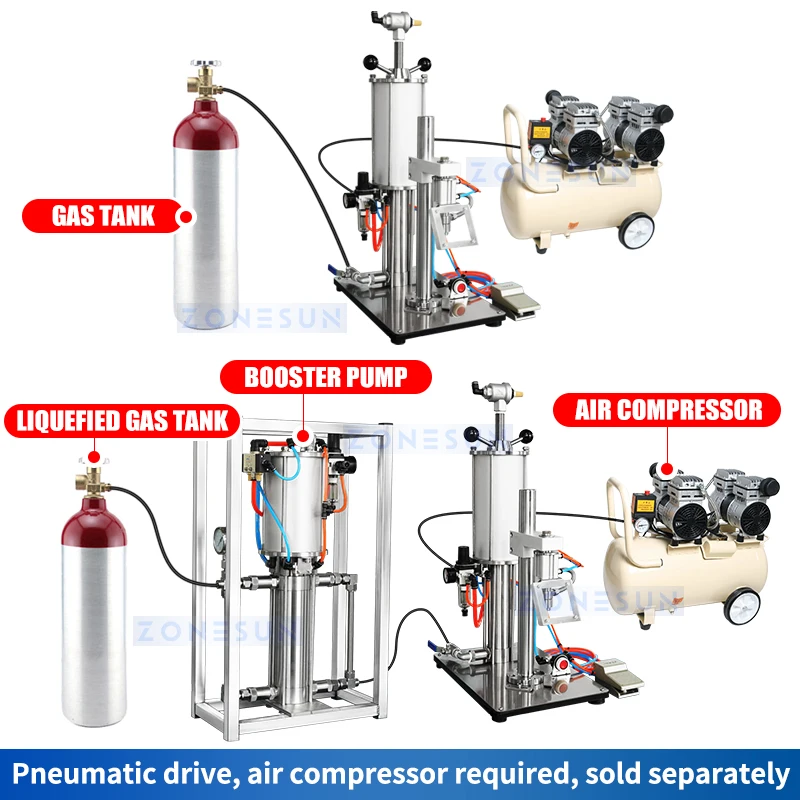 Zonesun ZS-CQ2 Aerosol Gas Filling Machine Spray Can Inflator Aerosol Can Gas Filler Spray Paint Refill Machine