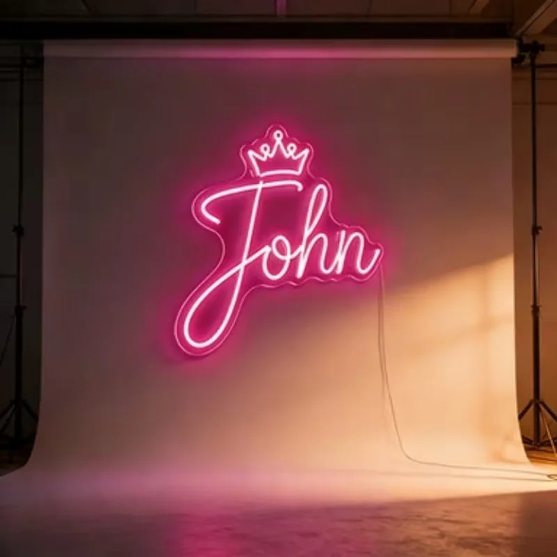Custom Text LED Crown Neon Light, Door/Wall Neon Decor for Party/Club/Bar, for Birthday/Wedding/Holidays, Room Decor, Home Decor