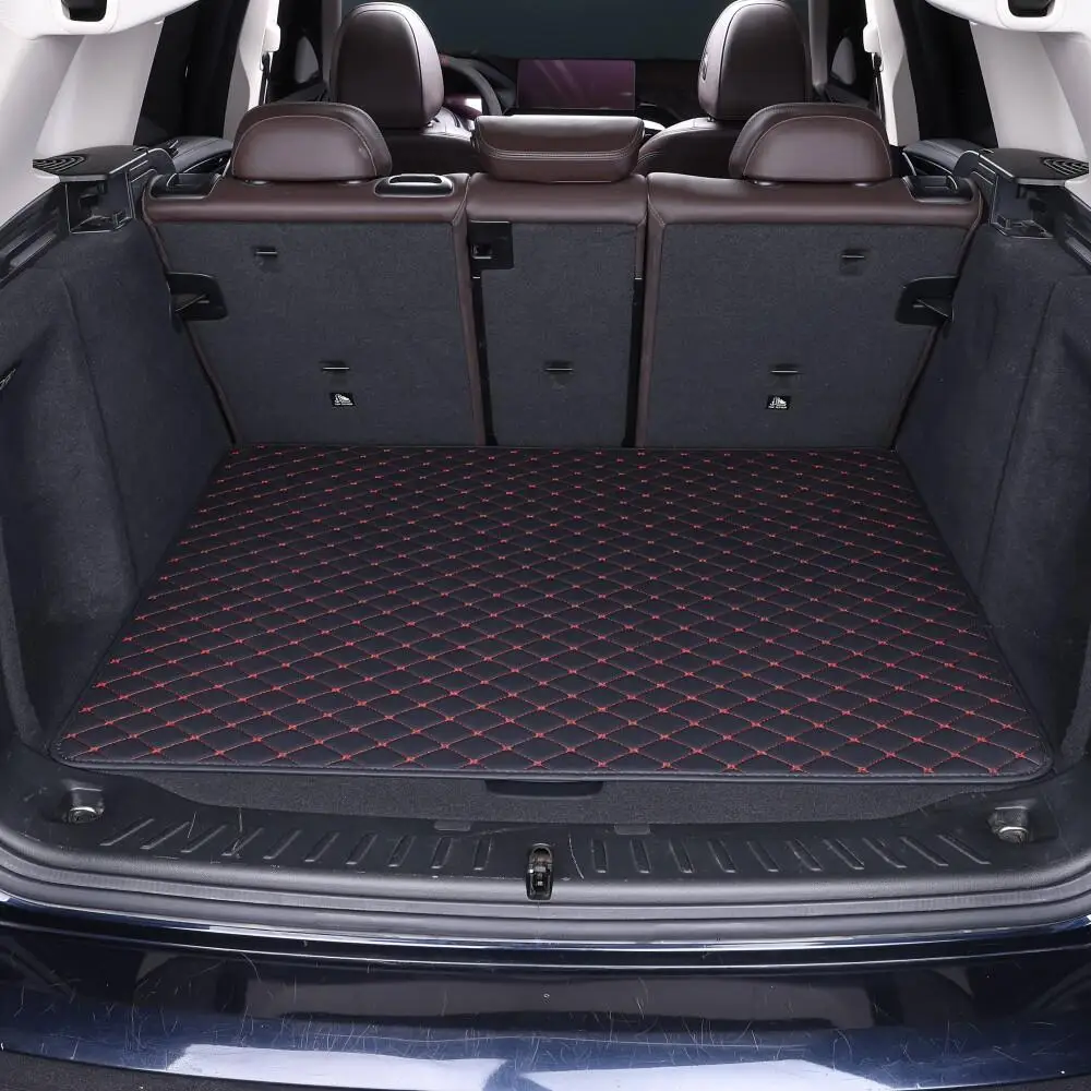 Universelle Kofferraummatte, PU-Leder mit Rautenmuster-Design, Langlebiger Kofferraumschutz, Geeignet für Limousinen/SUVs/Schräghecker 100*70cm, Auto-Innenausstattung