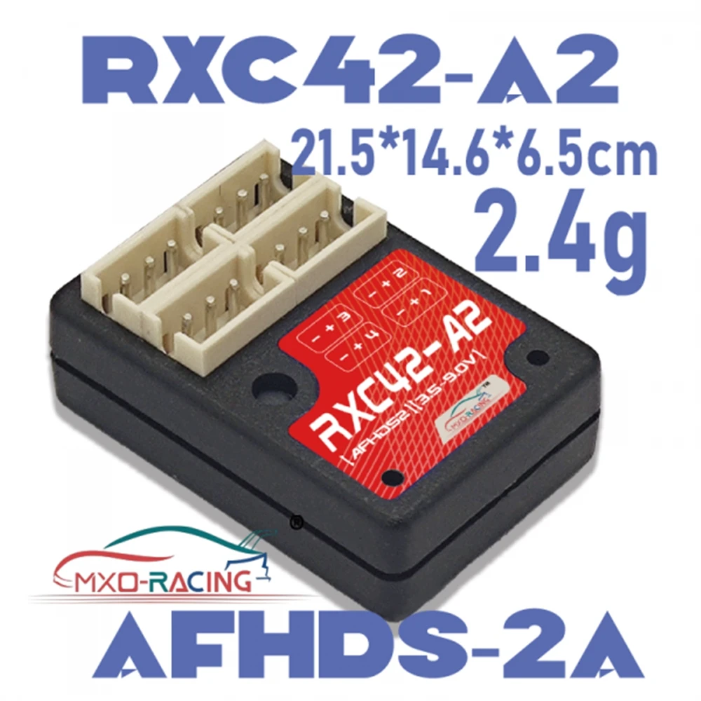 

MXO-Racing FLYSKY AFHDS A2 V2 Micro ANTENNA-FREE Receiver for GT2E，GT2F，GT2G I4X，I6，I6X，I6S TH9A，TM10，I8，I10 #RXC42-A2-NT