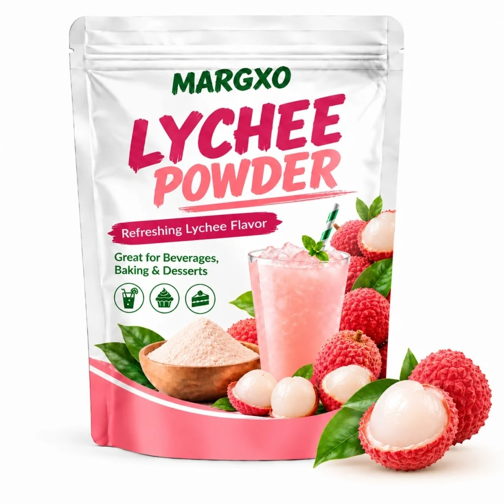 Lychee Powder, Sweet Floral Lychee Flavor, Natural Lychee Fruit Powder, Great For Milk Tea, Smoothies, Frozen Desserts, Fruit Beverages, 150g, No Added Sugar Or Additives, Delicate Tropical Aroma, Perfect For Homemade Sweet Creations