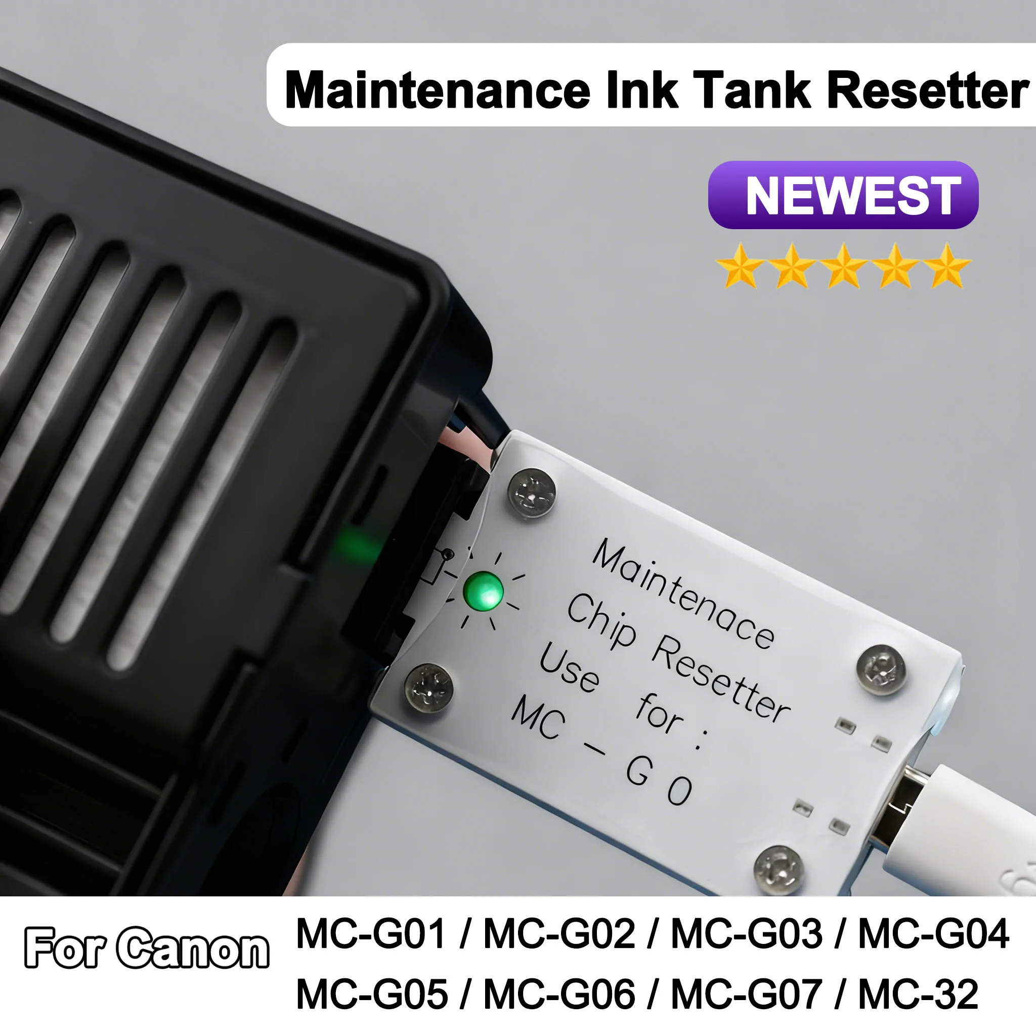 MC-32 MC32 Reinicializador de chip de tanque de tinta residual para Canon TC-5200 TC-5200M TC-20 TC5200 TC5200M TC20 Chips de tanque de manutenção