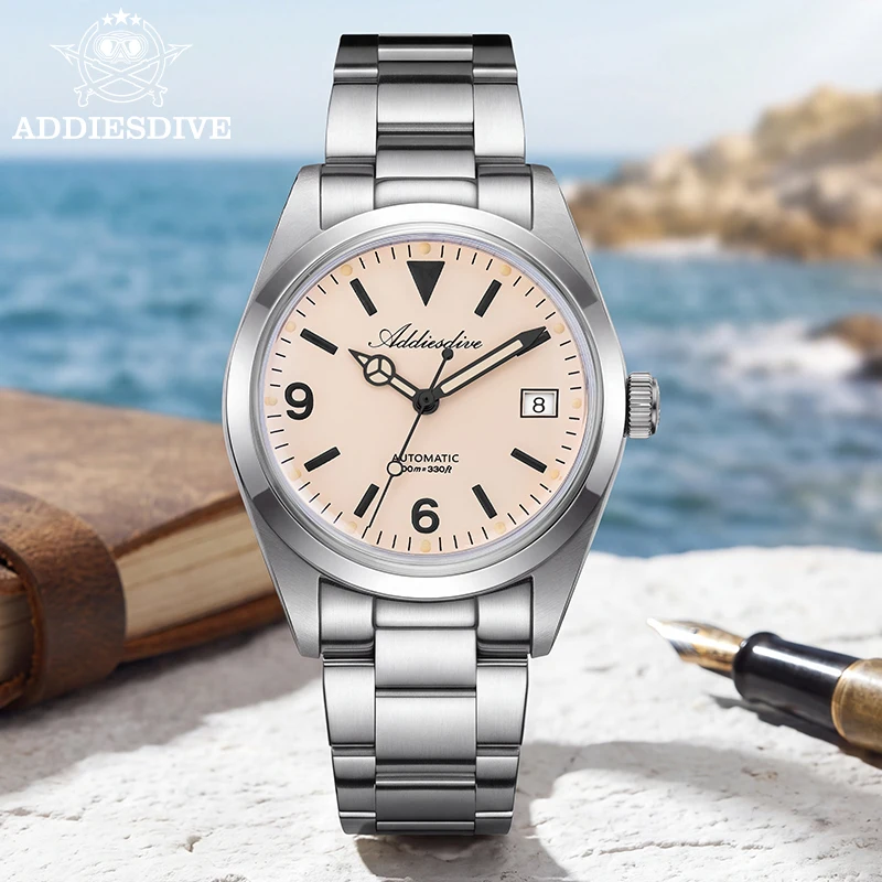 ADDIESDIVE Woman Automatic Mechanical Watch Sapphire Glass BGW9/C3 Luminous 100m Waterproof Sport Woman Watches Stainless Steel