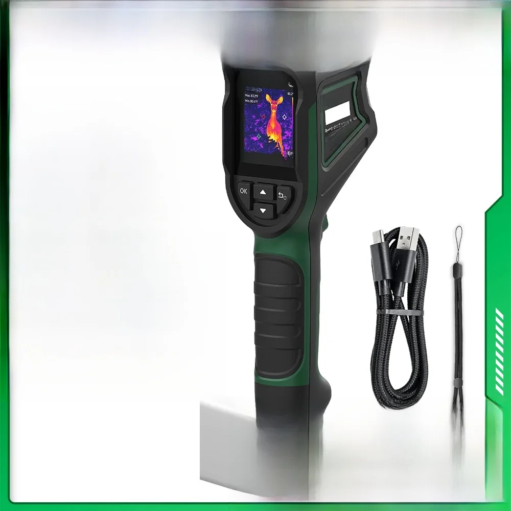 AMPBANK H128 draagbare thermische camera 240 x 240 TISR-resolutie 24 uur batterijduur Warmtebeeldcamera 25 Hz Infrarood IP65 - afbeelding 2