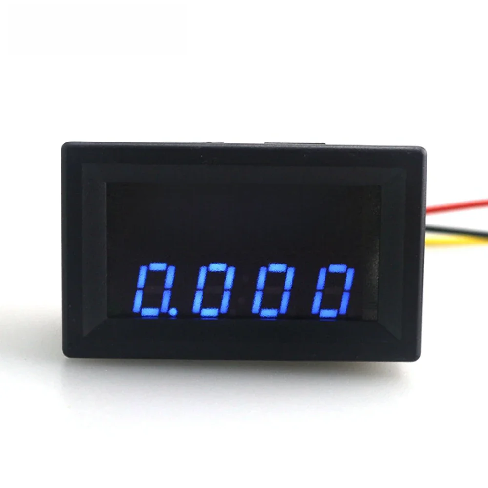 Cyfrowy DC 200V 0-10A woltomierz amperomierz czerwony niebieski LED podwójny wyświetlacz dla 12v 24v napięcie w samochodzie miernik mocy nie ma potrzeby zewnętrznego bocznika — zdjęcie 2