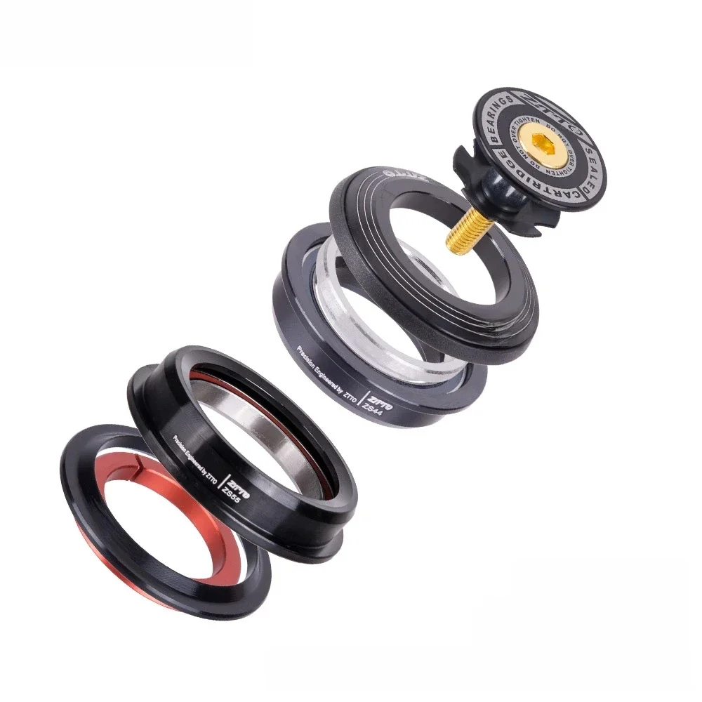 AliExpress ZTTO MTB Bike Road Bicycle Headset ZS44 ZS55 Tapered Straight Universal 1.5 inch 28.6mm Fork Zero Stack Integrated With Cups
