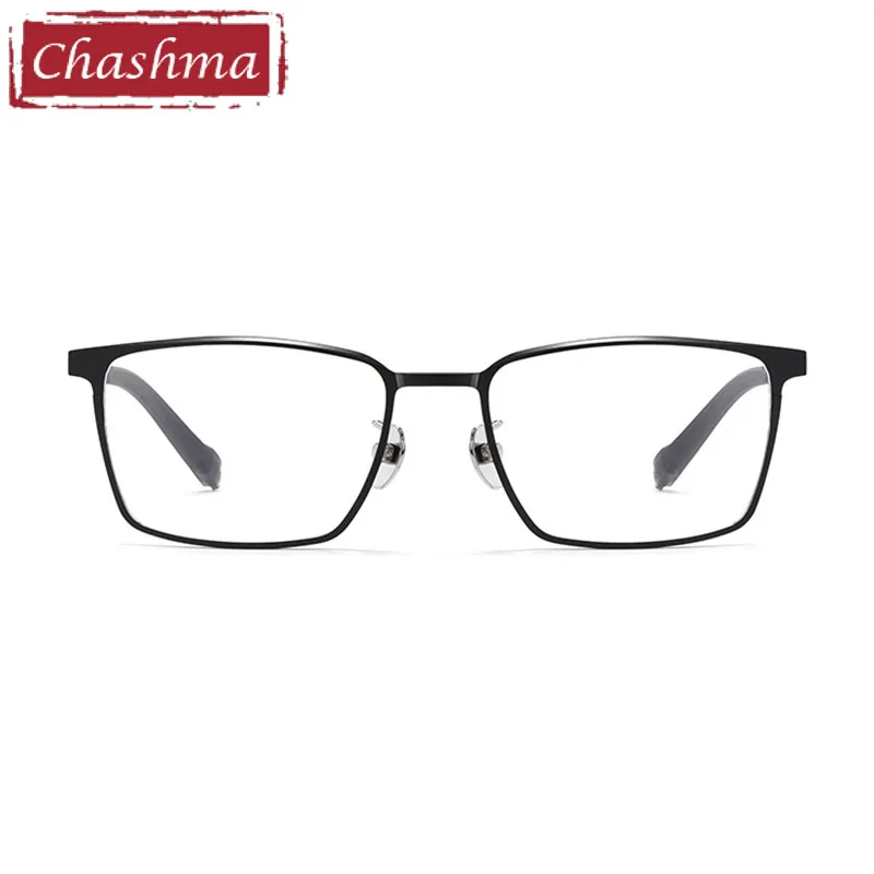 Chashma Men Elegant Optical Glasses Frame Pure Titanium Lightweight Top Quality Prescription Spectacle Anti Slip Long Temple 145