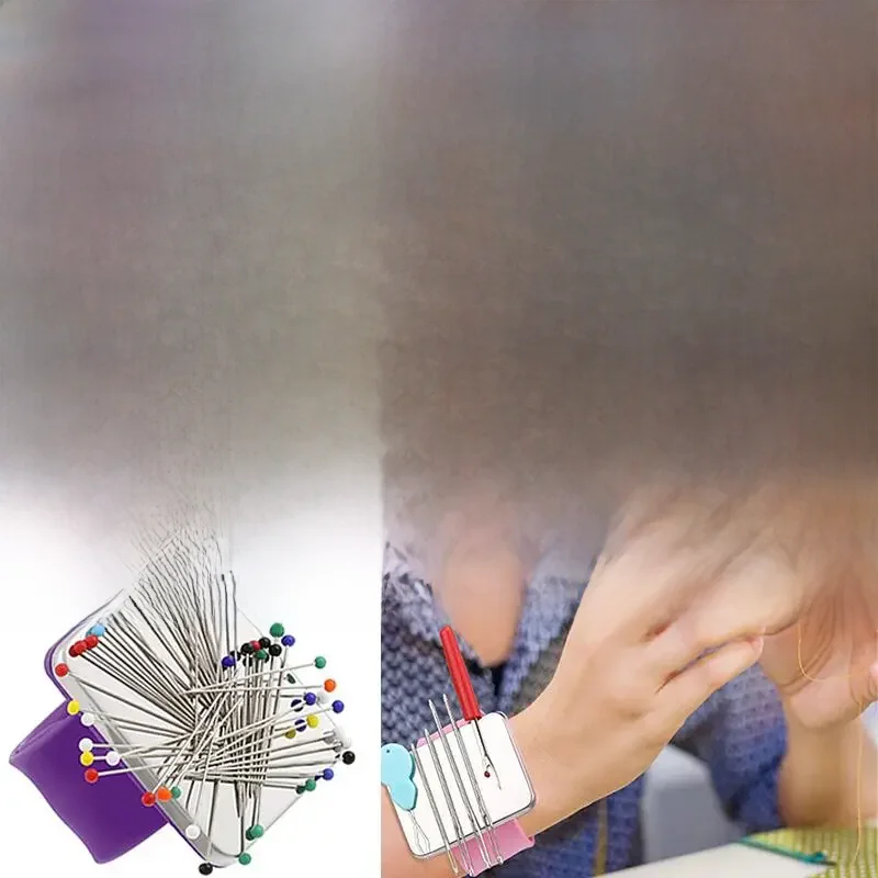 Coussin d'épingle à coudre magnétique en silicone, coussin de poignet, bracelet sûr, rangement d'épingles à coudre, porte-épingle de bracelet