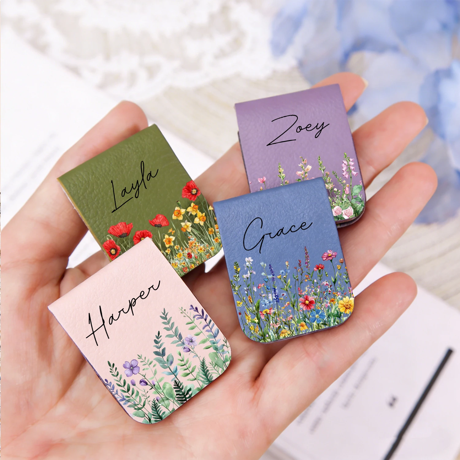 Custom Name Faux Leather Magne - đánh giá và giá Bookmark Magnetic Clip