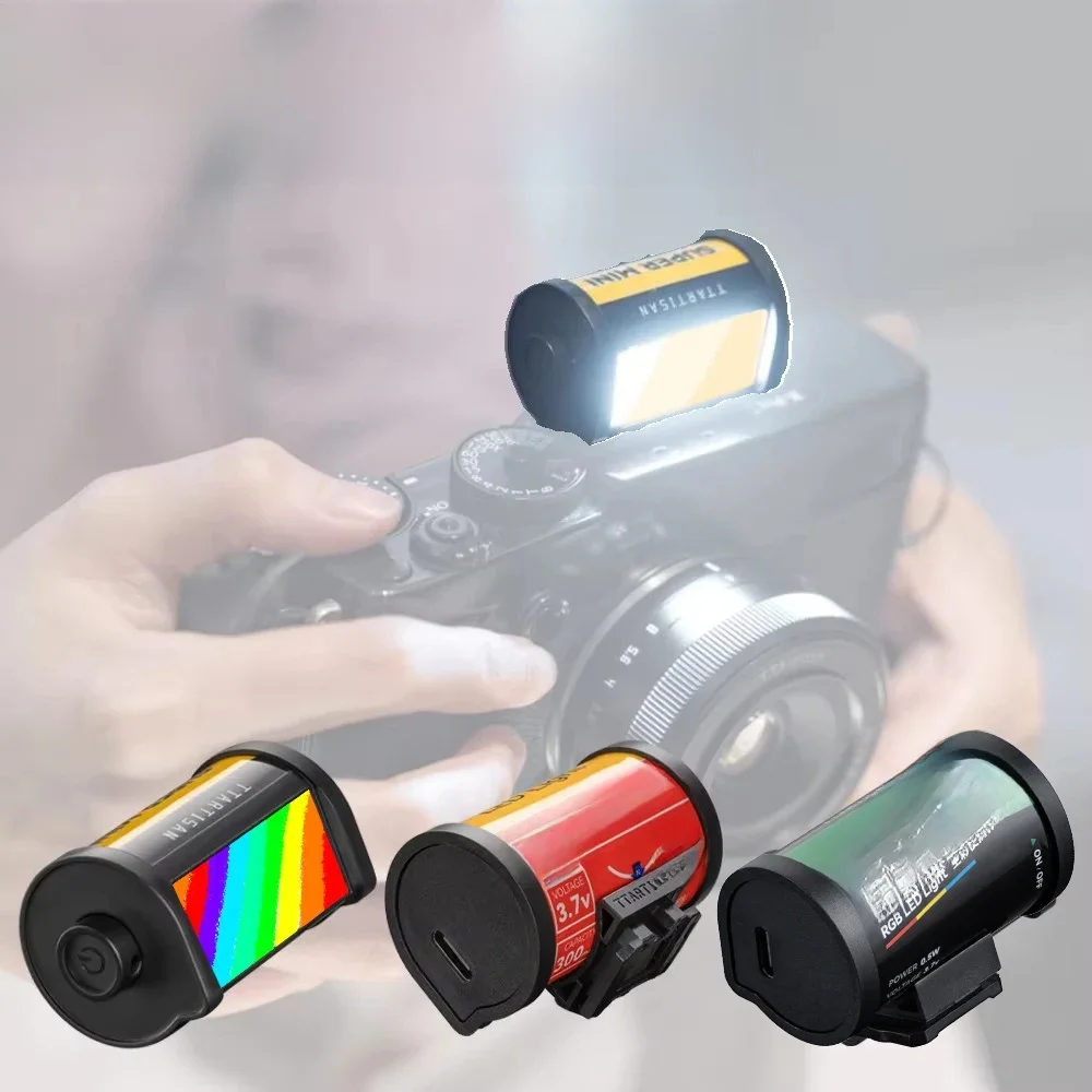 TTArtisan lumière vidéo BI RGB lumière de remplissage support magnétique Reteo Style Film Super Mini lumière LED 3000/4500/6000K 0.5W 300mAh TT