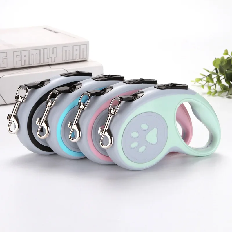Laisse en Nylon pour chien de 3m 5m, rétractable et automatique, Durable, extension de plomb pour chat, chiot, marche, course à pied, Traction, Roulette pour petits chiens