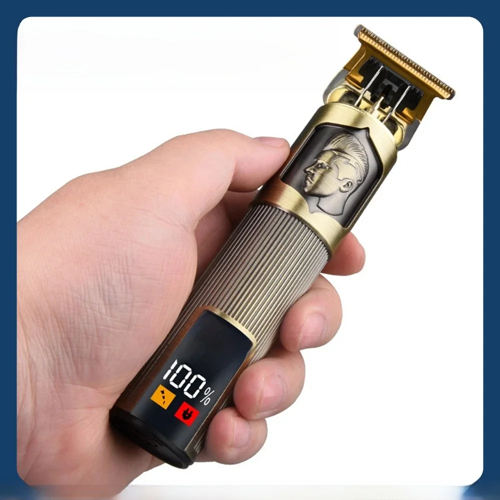 Vintage Tondeuse USB Opladen Haar Snijmachine Elektrische Tondeuse Draagbare Scheerapparaat Professionele Kapper Vriendje Cadeau - afbeelding 2