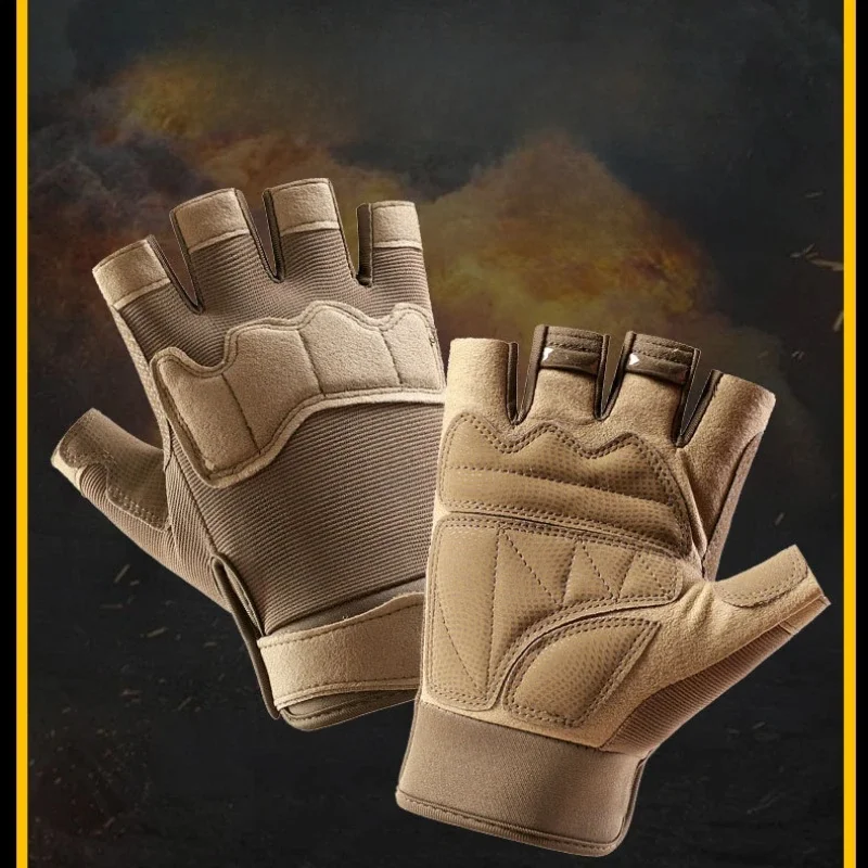AliExpress Tactical Gloves Men Woman Anti-Slip Half Finger Gloves Outdoor Camping Fishing Breathable Sports Bicycle Motorcycle Riding Glove