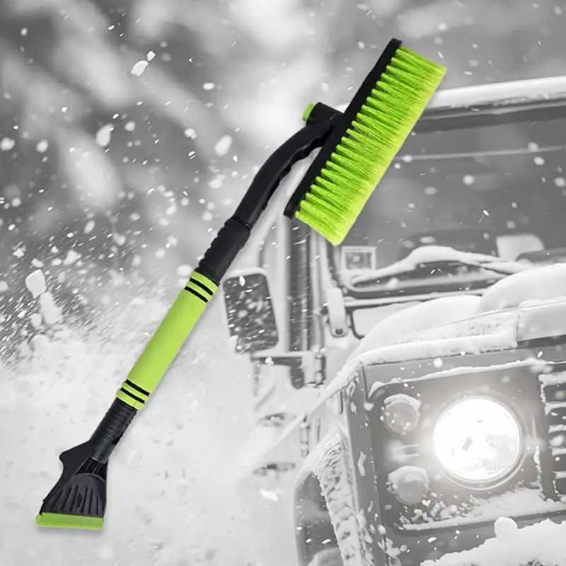 2-in-1 car windshield snow removal scraper brush