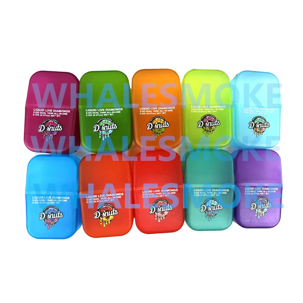 Dount Plastic Cartridge Empty Storage Case Colorful Packaging Double Chamber Empty Tank Display Box