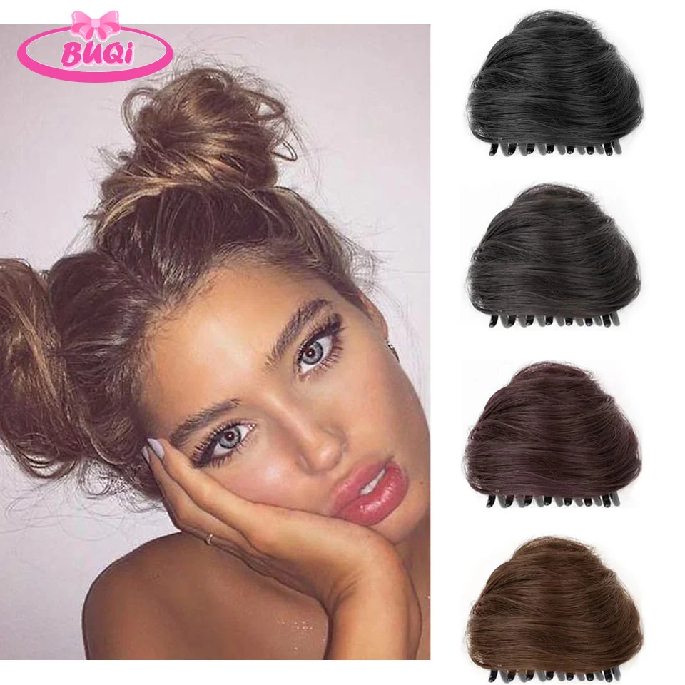 BUQI Cat's Ear Scratch Card Ball Head Wig Cute Y2k Spice Girl Lazy Hair Fluffy Artifact Wig Hair Bands.