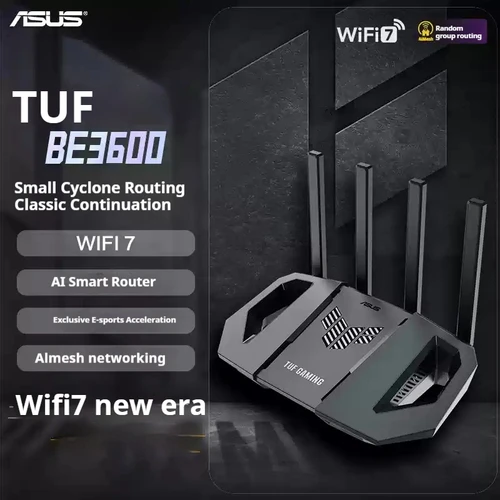 Imagen 2 del producto ASUS WiFi 7 TUF Gaming Router BE3600 AiMesh Router extensible, 4K-QAM, MLO, detección AI Puerto 2.5G