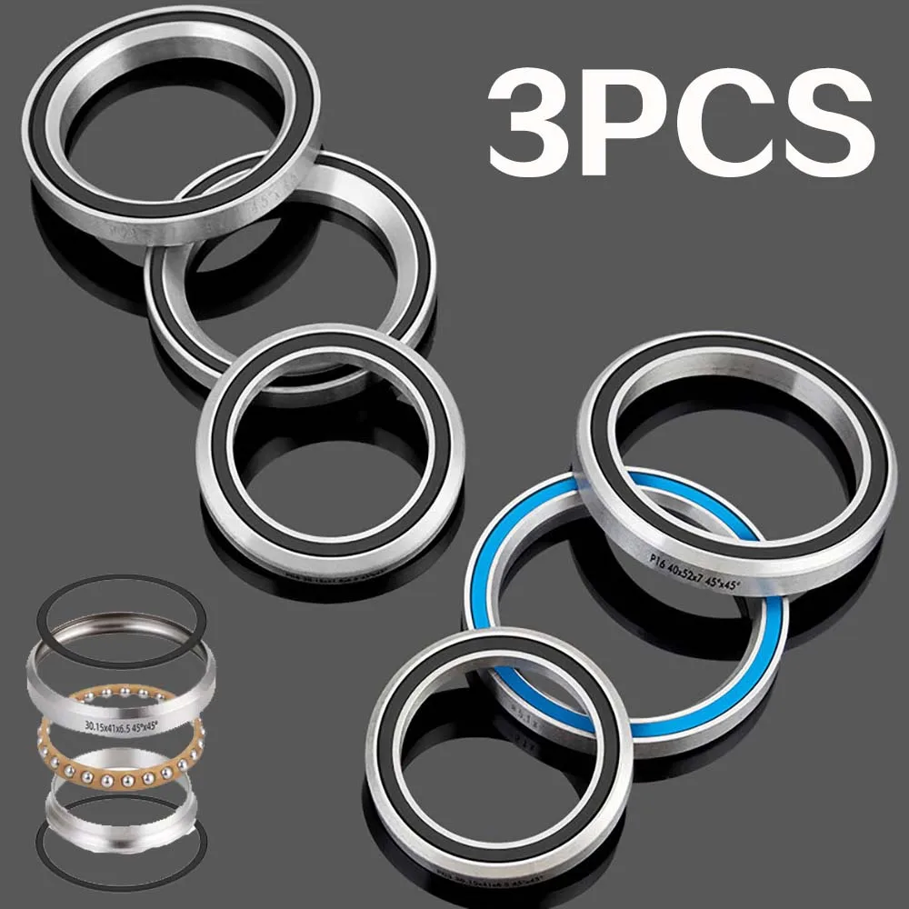 

3PCS MTB Road Bicycle Headset Bearing 41/41.8/47/49/51/52mm MTB Steering Bearings Bike Accessories Cycling Repair Steel Parts