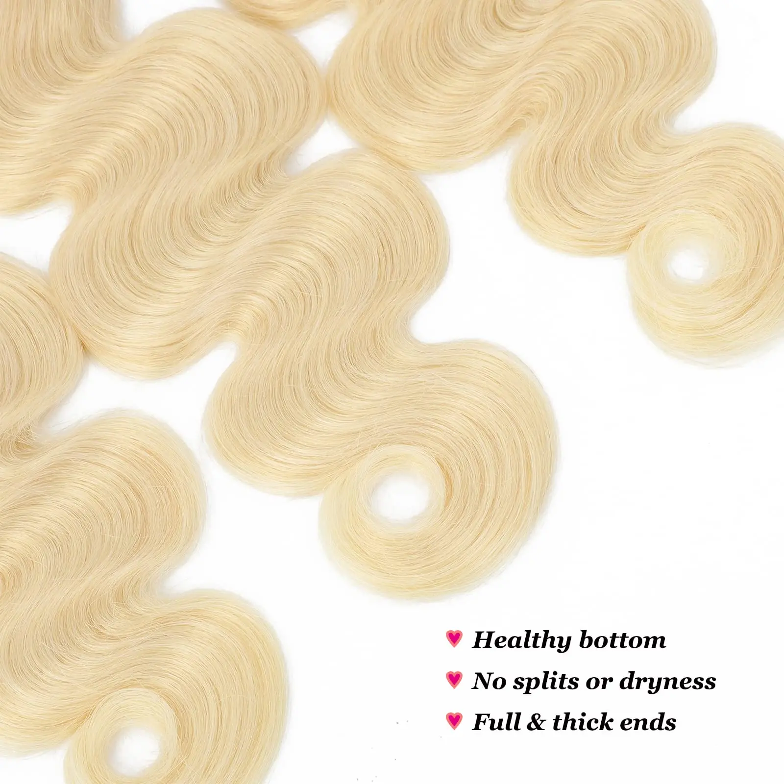 613 블론드 1 3 묶음 인모 613 바디 웨이브 묶음 미가공 12A 등급 브라질리언 버진 헤어 묶음 헤어 익스텐션