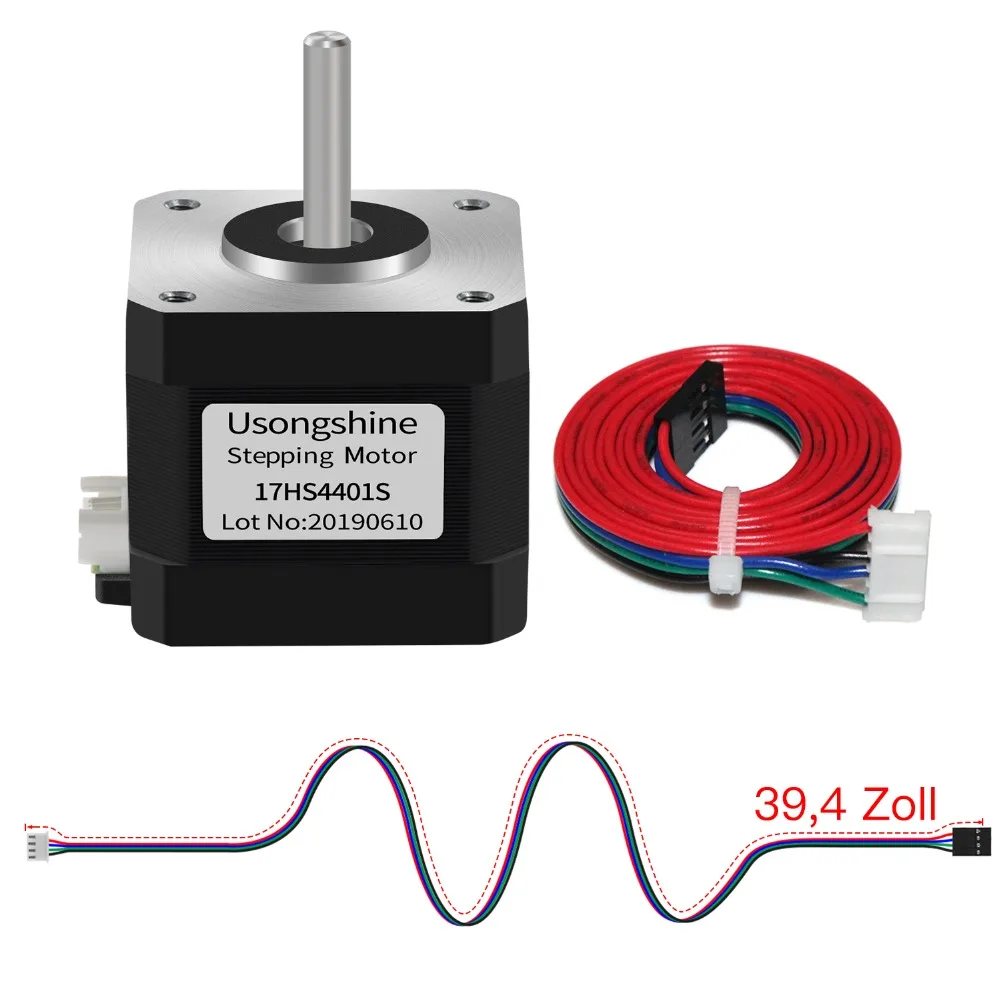 Imagem -04 - Motor de Passo Nema17 17hs440117hs4401s Fase Fio 42bygh Motor 1.5a 0.42n.m para Impressora 3d Fresadora Cnc Peças Lote