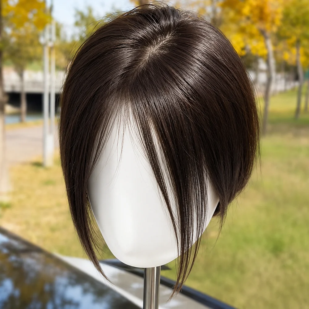 dark-brown-100-human-hair-women's-toppers-4-sizes-real-breathable-natural-scalp-top-virgin-european-human-hair-pieces-for-women