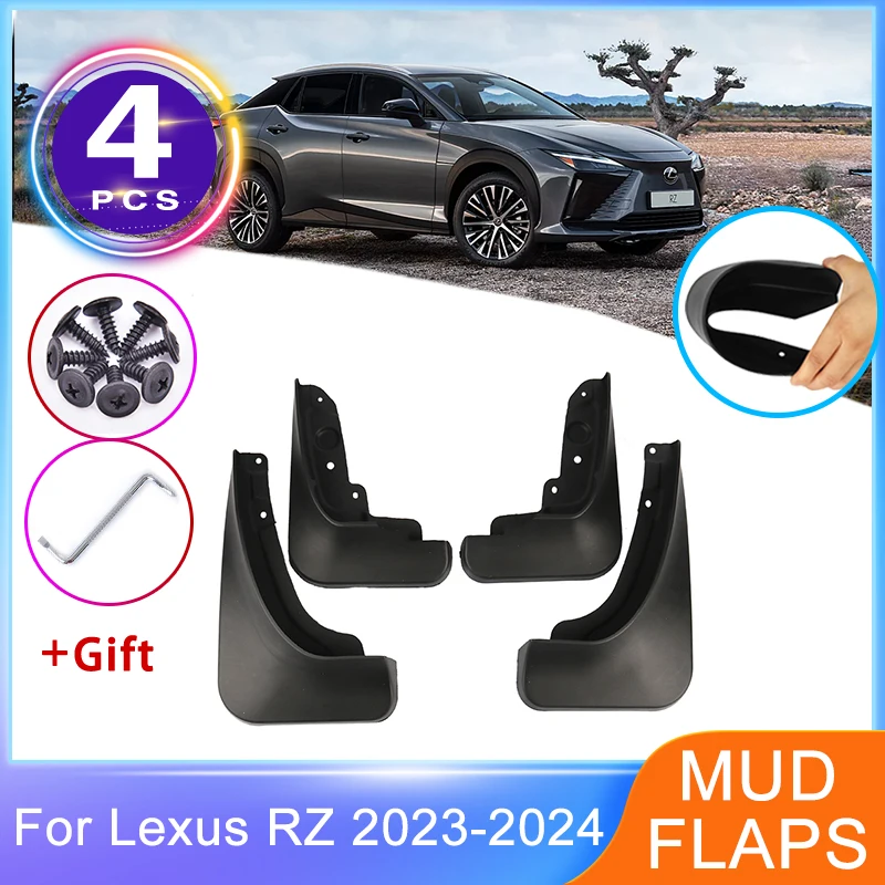 

Для Lexus RZ EB10 E450 E300 2023 2024 Брызговики на крыло, защита колеса спереди и сзади, брызговик, автомобильные аксессуары для защиты от грязи